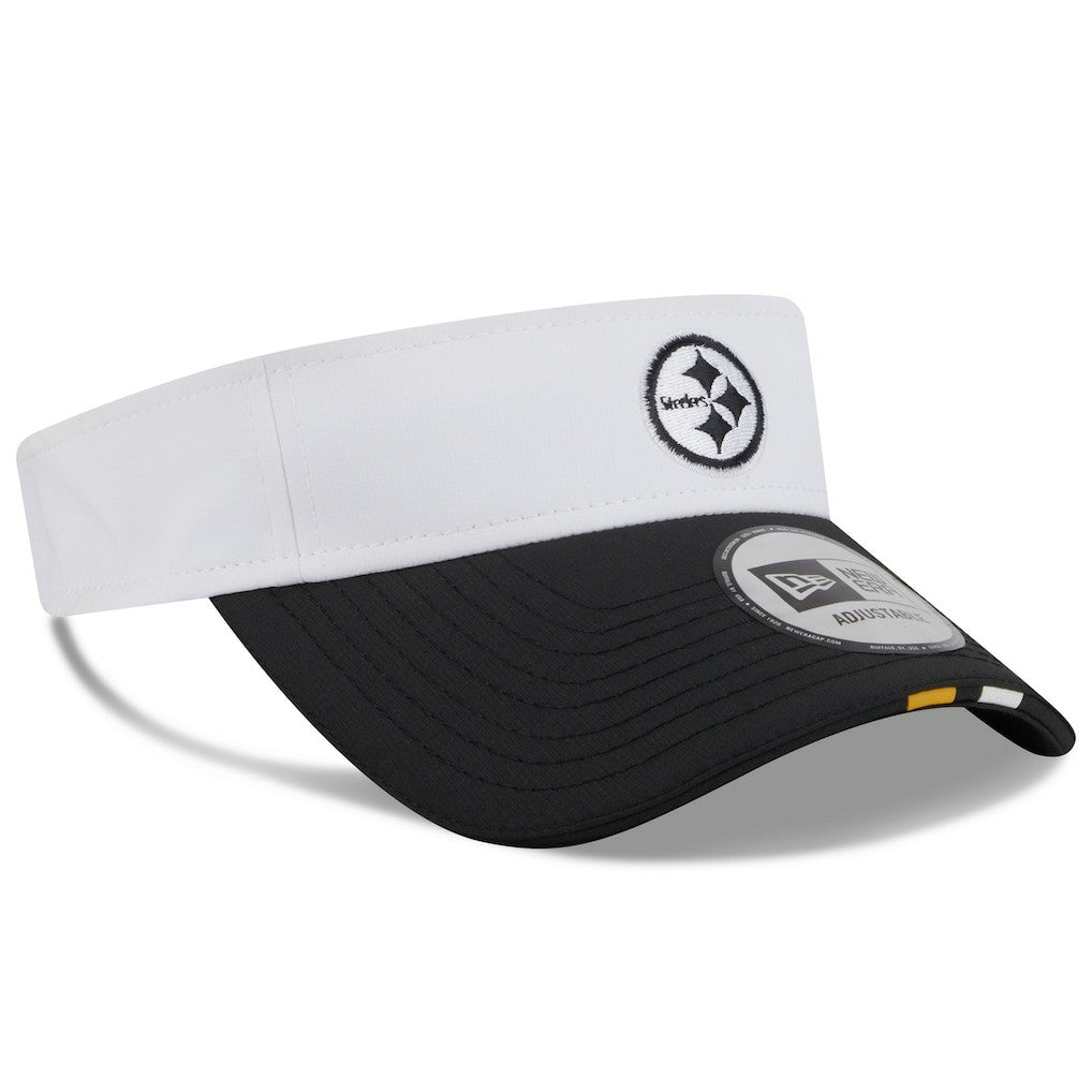 Pittsburgh Steelers New Era 2025 NFL Training Camp Adjustable Visor White/Black | NFL