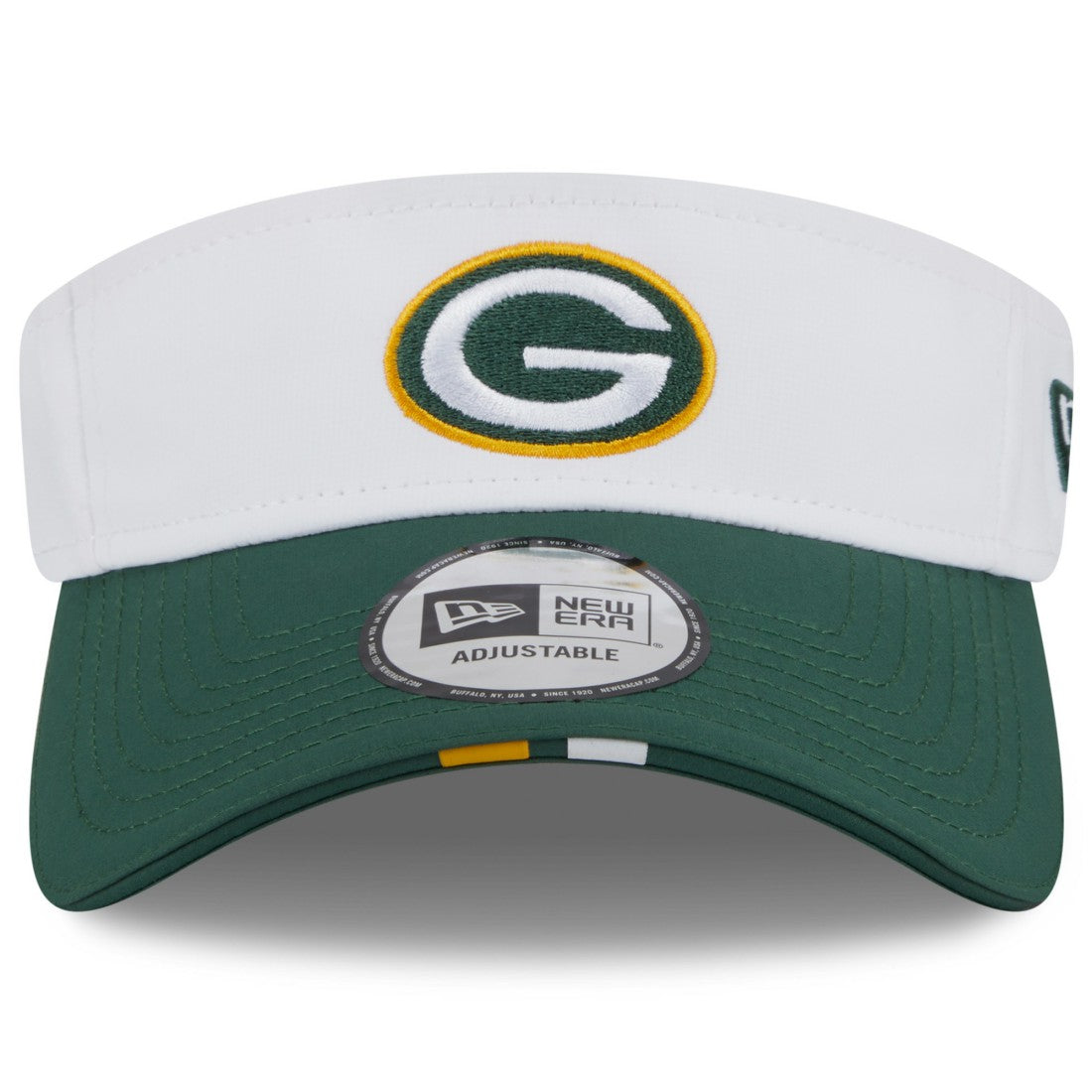 Green Bay Packers New Era 2025 NFL Training Camp Adjustable Visor White/Green | NFL