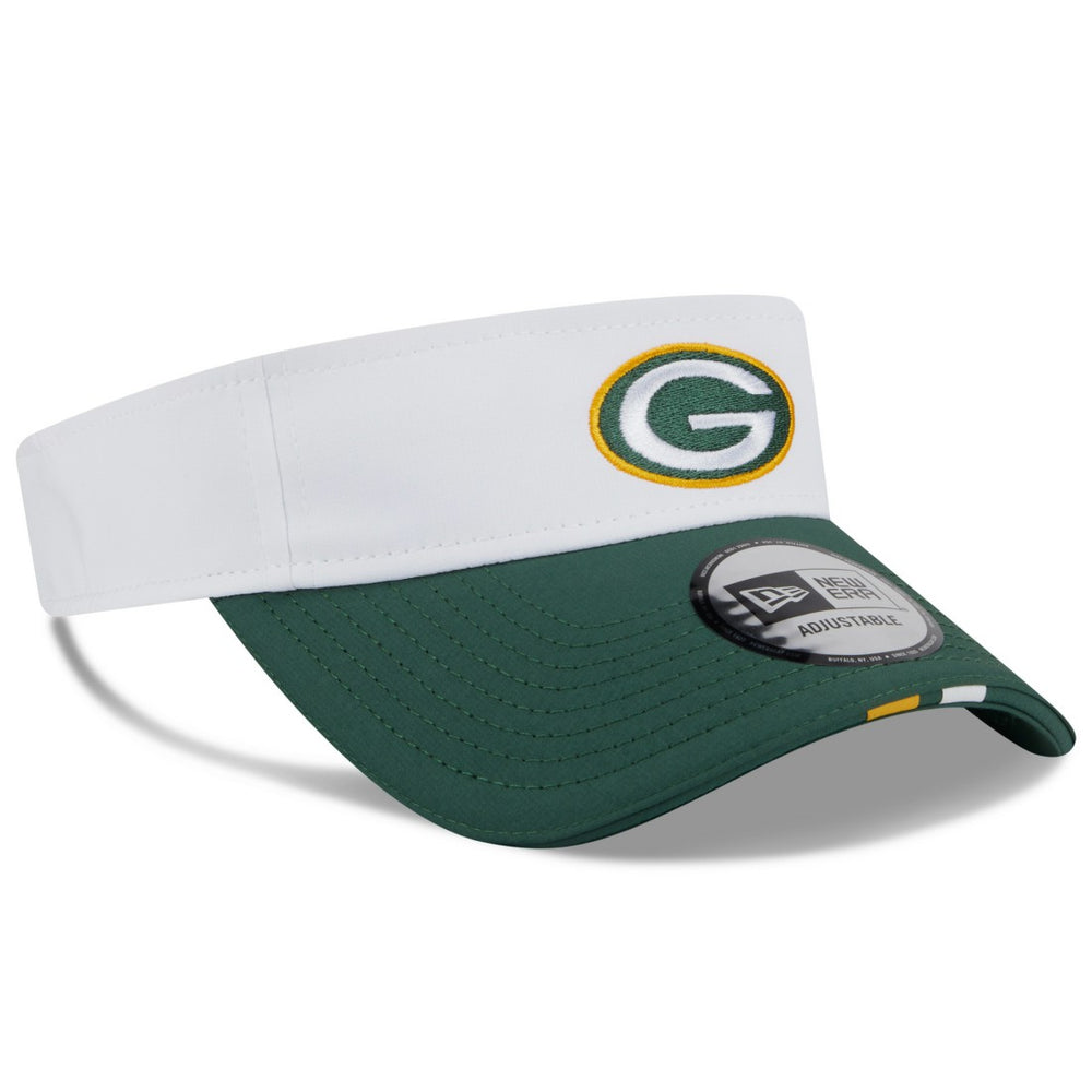 Green Bay Packers New Era 2025 NFL Training Camp Adjustable Visor White/Green | NFL