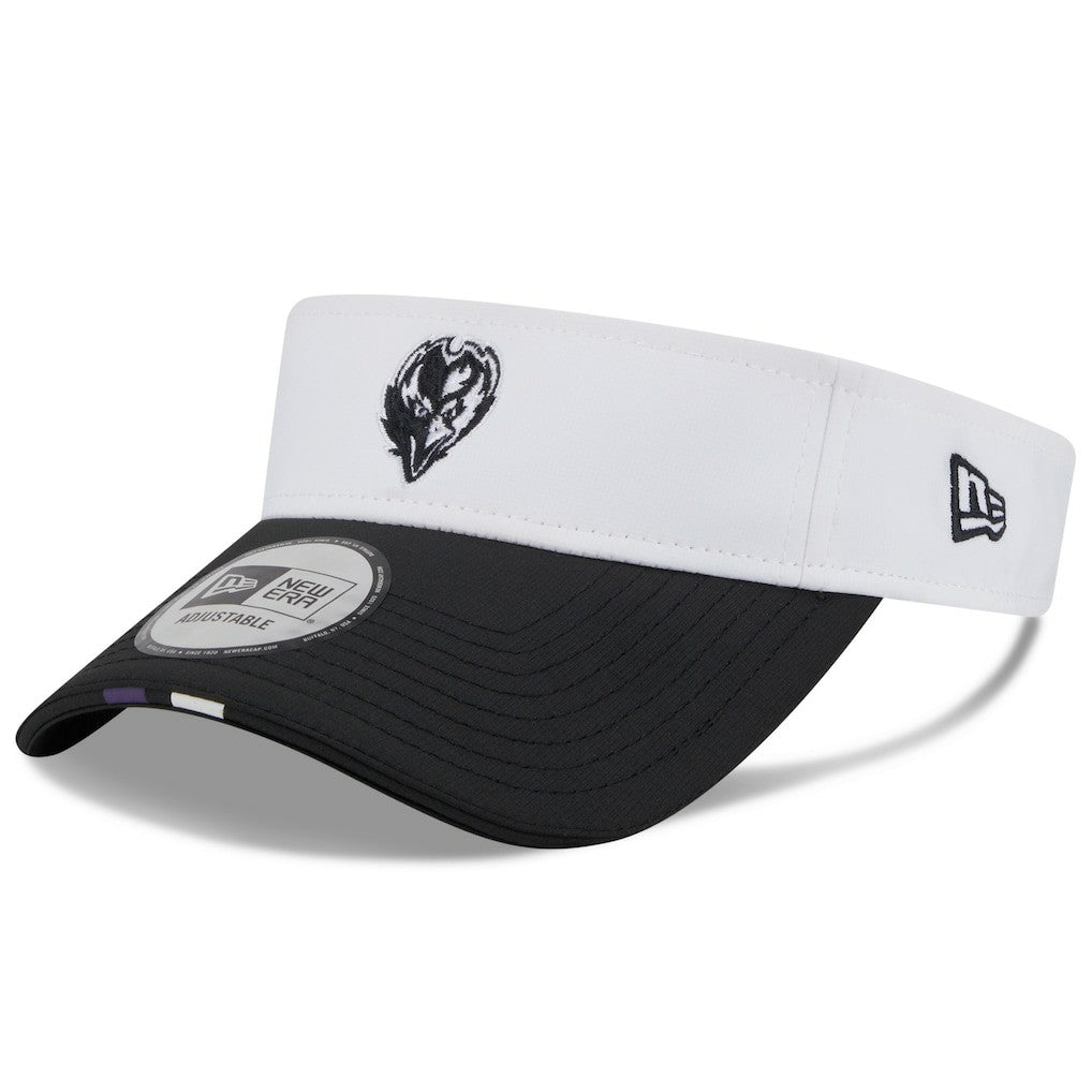 Baltimore Ravens New Era 2025 NFL Training Camp Adjustable Visor White/Black | NFL