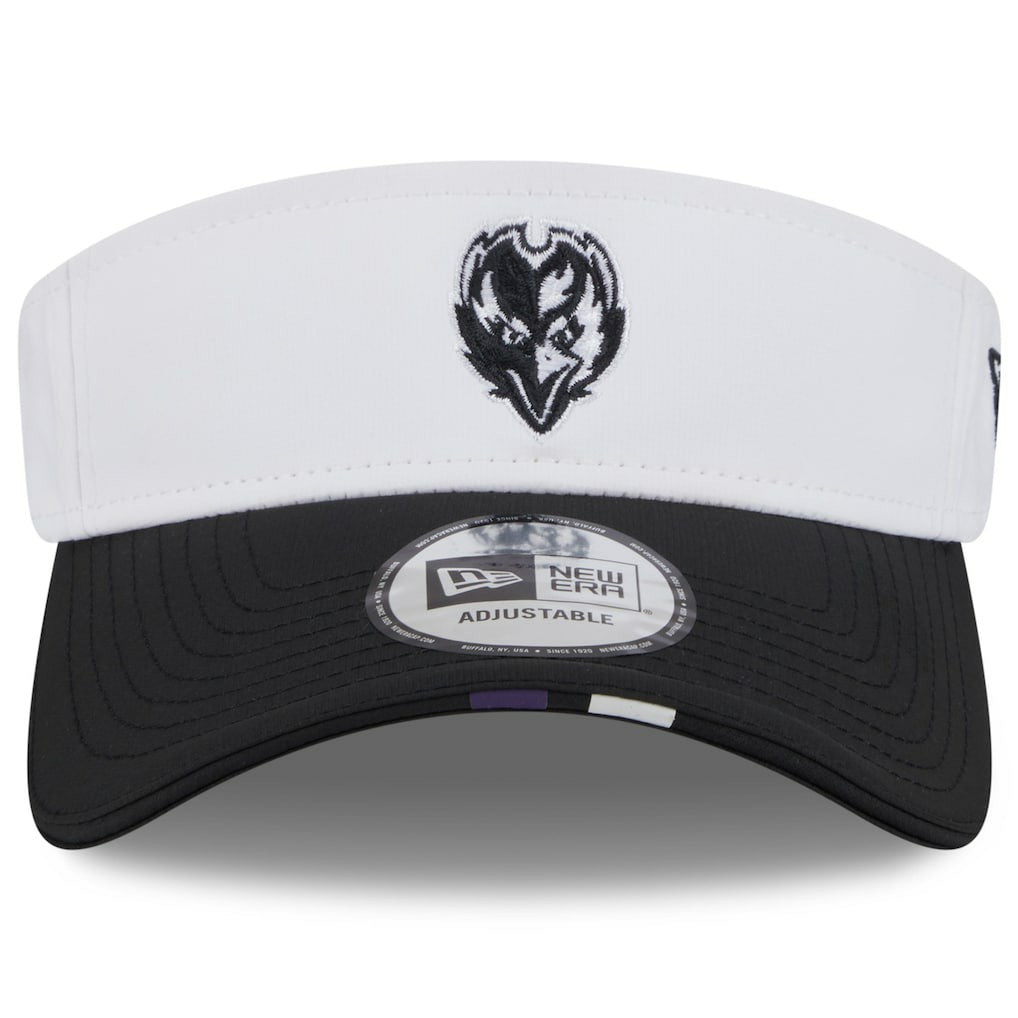 Baltimore Ravens New Era 2025 NFL Training Camp Adjustable Visor White/Black | NFL