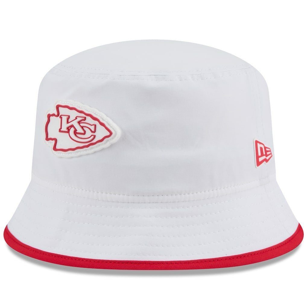Kansas City Chiefs New Era 2025 NFL Training Camp Stretch Bucket Hat White | NFL