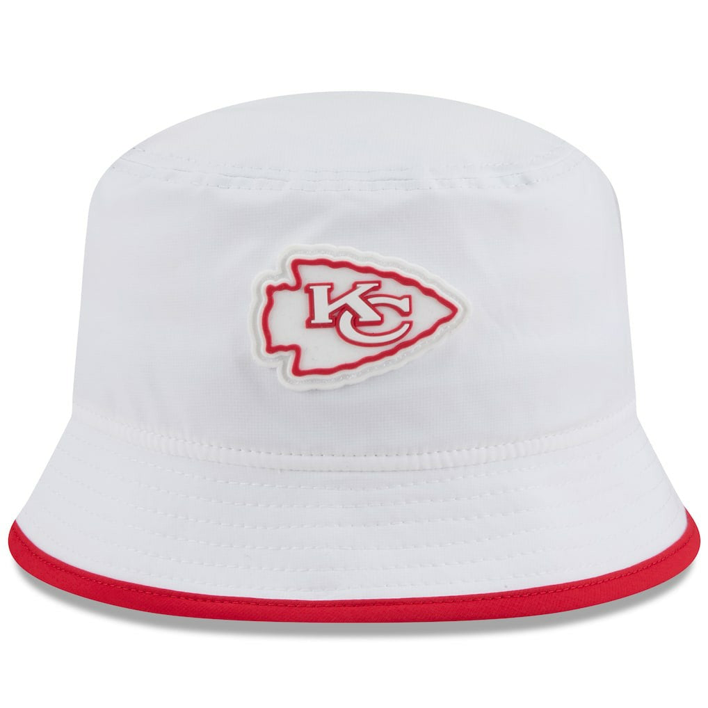 Kansas City Chiefs New Era 2025 NFL Training Camp Stretch Bucket Hat White | NFL