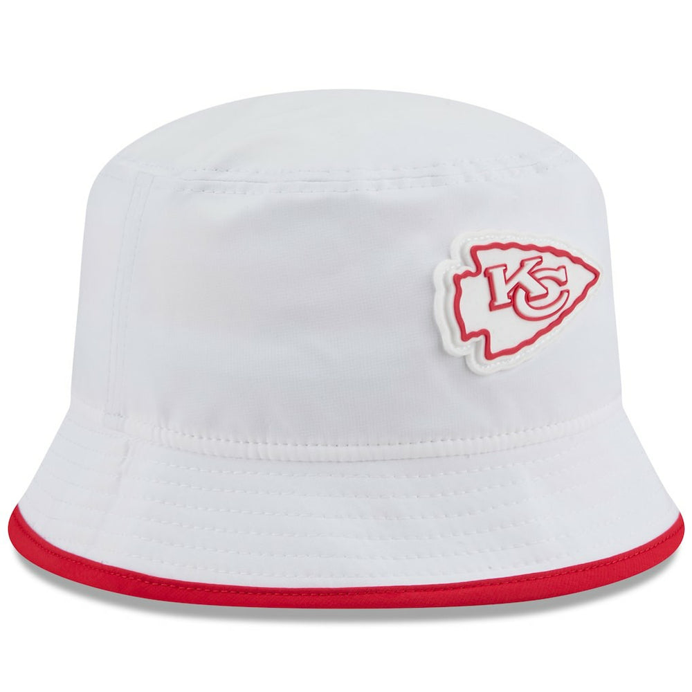 Kansas City Chiefs New Era 2025 NFL Training Camp Stretch Bucket Hat White | NFL