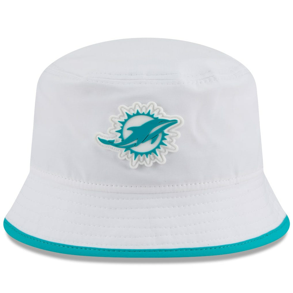 Miami Dolphins New Era 2025 NFL Training Camp Stretch Bucket Hat White | NFL