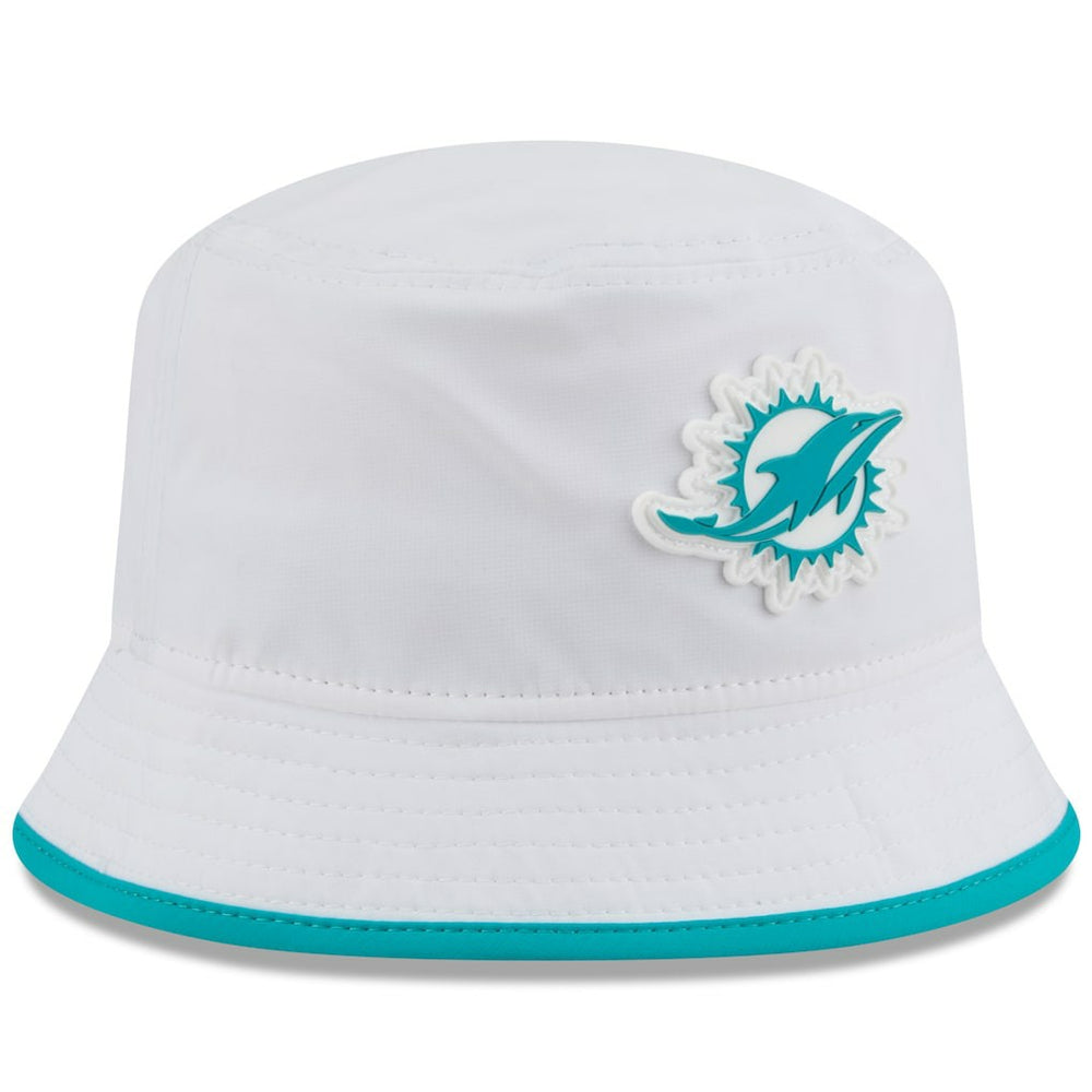 Miami Dolphins New Era 2025 NFL Training Camp Stretch Bucket Hat White | NFL