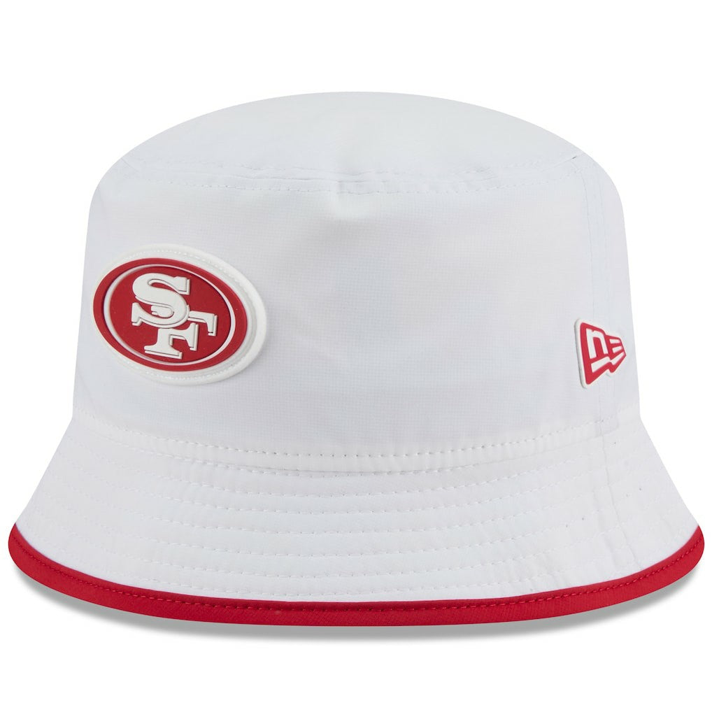 San Francisco 49ers New Era 2025 NFL Training Camp Stretch Bucket Hat White | NFL