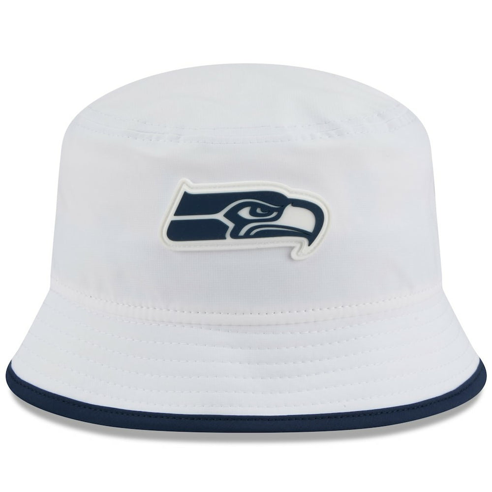Seattle Seahawks New Era 2025 NFL Training Camp Stretch Bucket Hat White | NFL