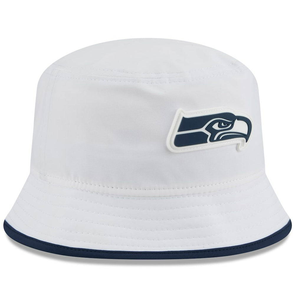 Seattle Seahawks New Era 2025 NFL Training Camp Stretch Bucket Hat White | NFL