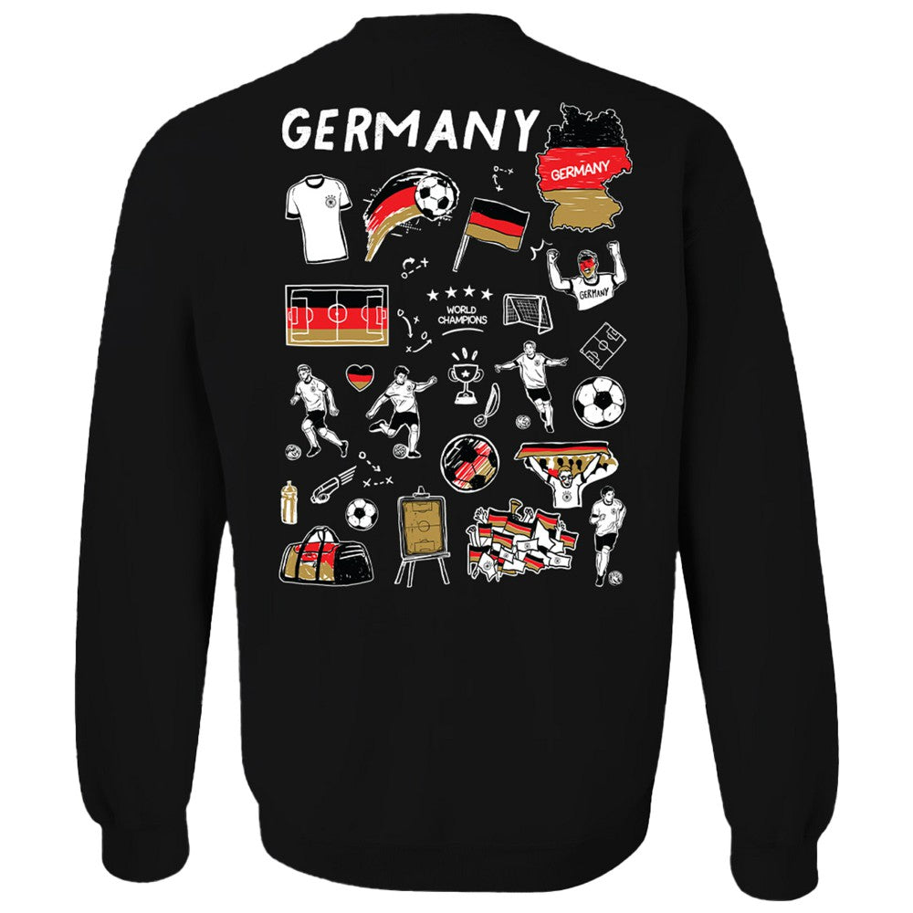 Germany National Team Vive La Fete Women's Impressions Artwork Pullover Sweatshirt Black - FIFA World CUP