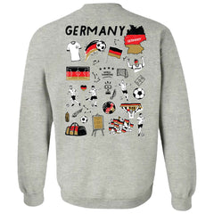 Germany National Team Vive La Fete Women's Impressions Artwork Pullover Sweatshirt Gray - FIFA World CUP