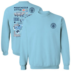 Manchester City Vive La Fete Women's Impressions Artwork Pullover Sweatshirt Sky Blue - FIFA World CUP
