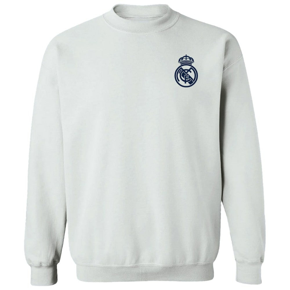 Real Madrid Vive La Fete Women's Impressions Artwork Pullover Sweatshirt White - FIFA World CUP