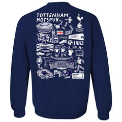 Tottenham Hotspur Vive La Fete Women's Impressions Artwork Pullover Sweatshirt Navy - FIFA World CUP