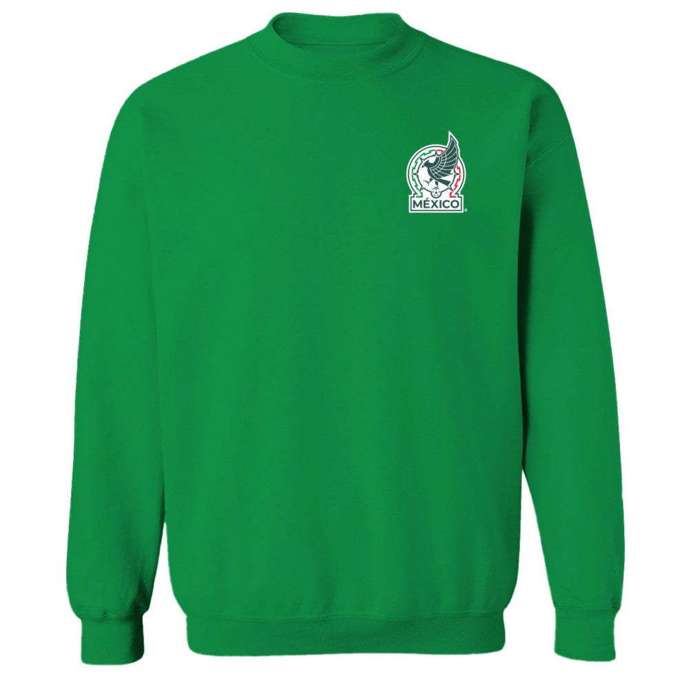 Mexico National Team Vive La Fete Women's Impressions Artwork Pullover Sweatshirt Green - FIFA World CUP
