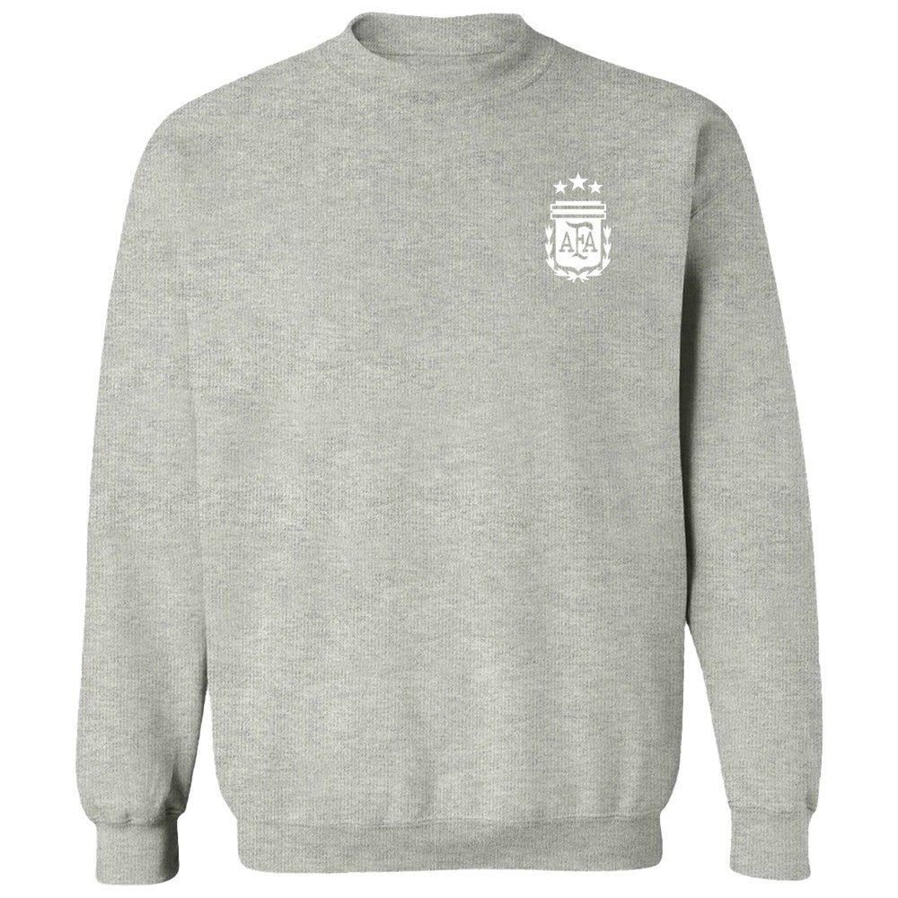 Argentina National Team Vive La Fete Women's Impressions Artwork Pullover Sweatshirt Gray - FIFA World CUP
