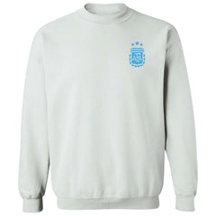 Argentina National Team Vive La Fete Women's Impressions Artwork Pullover Sweatshirt White - FIFA World CUP