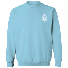 Argentina National Team Vive La Fete Women's Impressions Artwork Pullover Sweatshirt Light Blue - FIFA World CUP