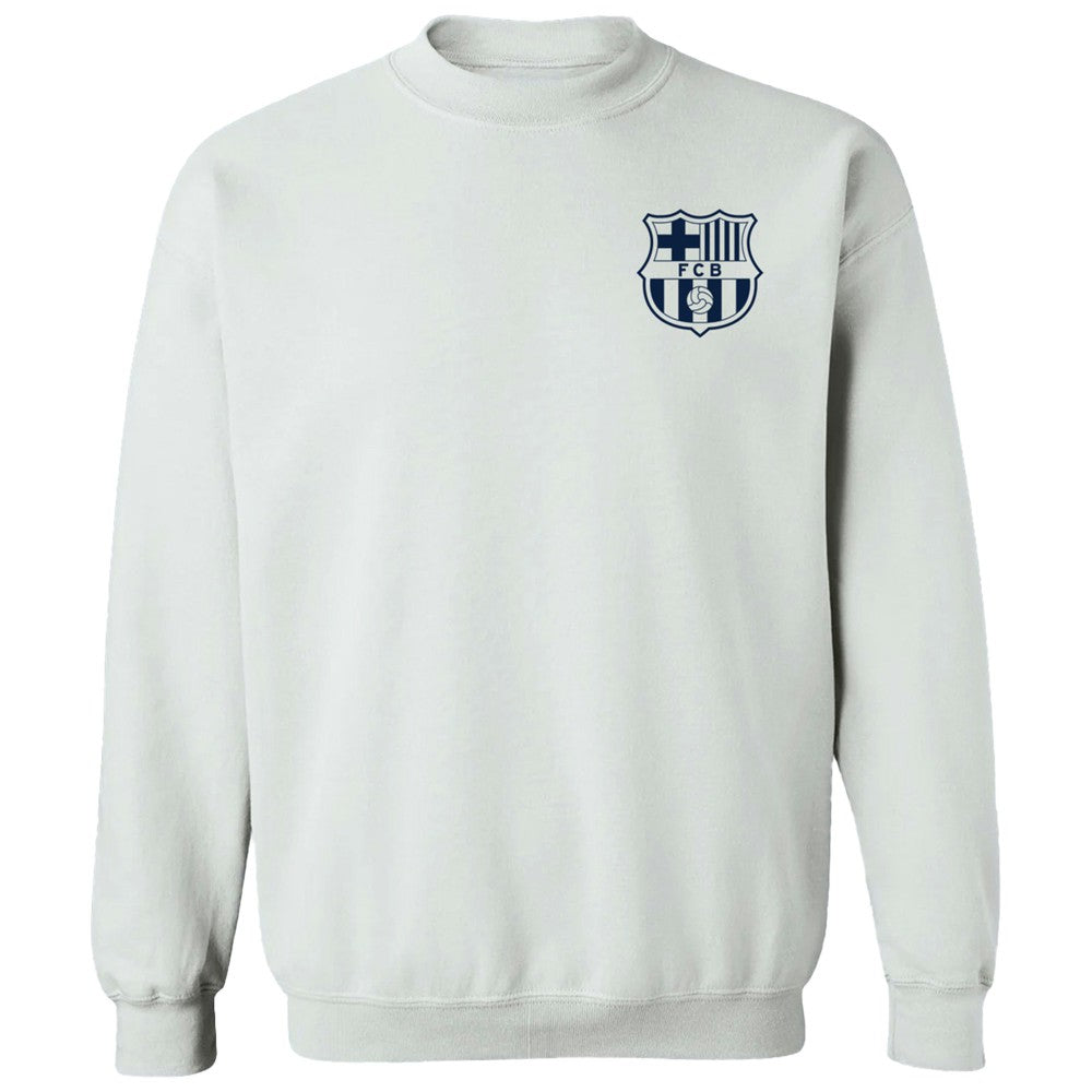 Barcelona Vive La Fete Women's Impressions Artwork Pullover Sweatshirt White - FIFA World CUP