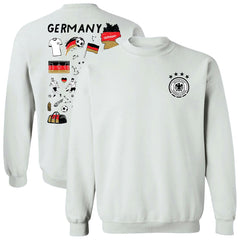Germany National Team Vive La Fete Women's Impressions Artwork Pullover Sweatshirt White - FIFA World CUP