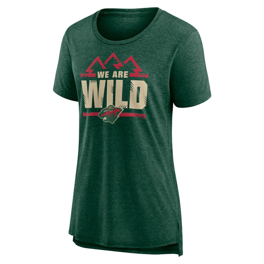 Minnesota Wild Women's Shout Out Tri-Blend T-Shirt - Green - NHL