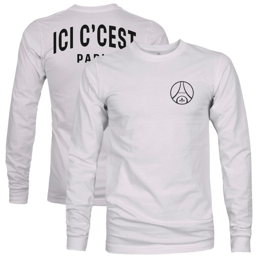 Paris Saint-Germain 1863FC Back Team Arch Long Sleeve T-Shirt Gray - FIFA World CUP