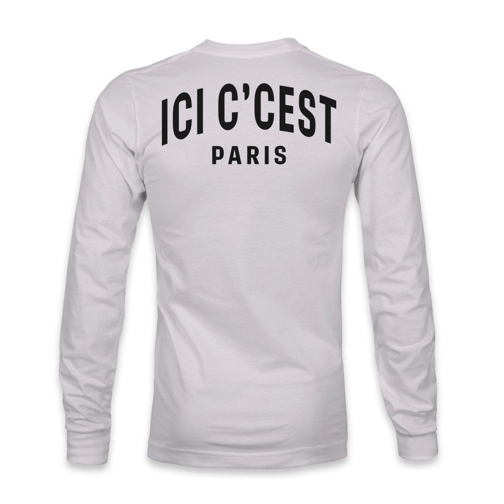 Paris Saint-Germain 1863FC Back Team Arch Long Sleeve T-Shirt Gray - FIFA World CUP