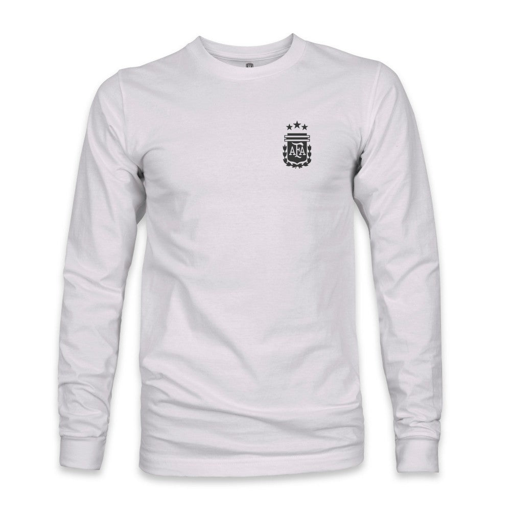 Argentina National Team 1863FC Back Team Arch Long Sleeve T-Shirt Gray - FIFA World CUP