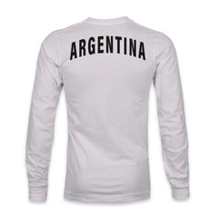 Argentina National Team 1863FC Back Team Arch Long Sleeve T-Shirt Gray - FIFA World CUP