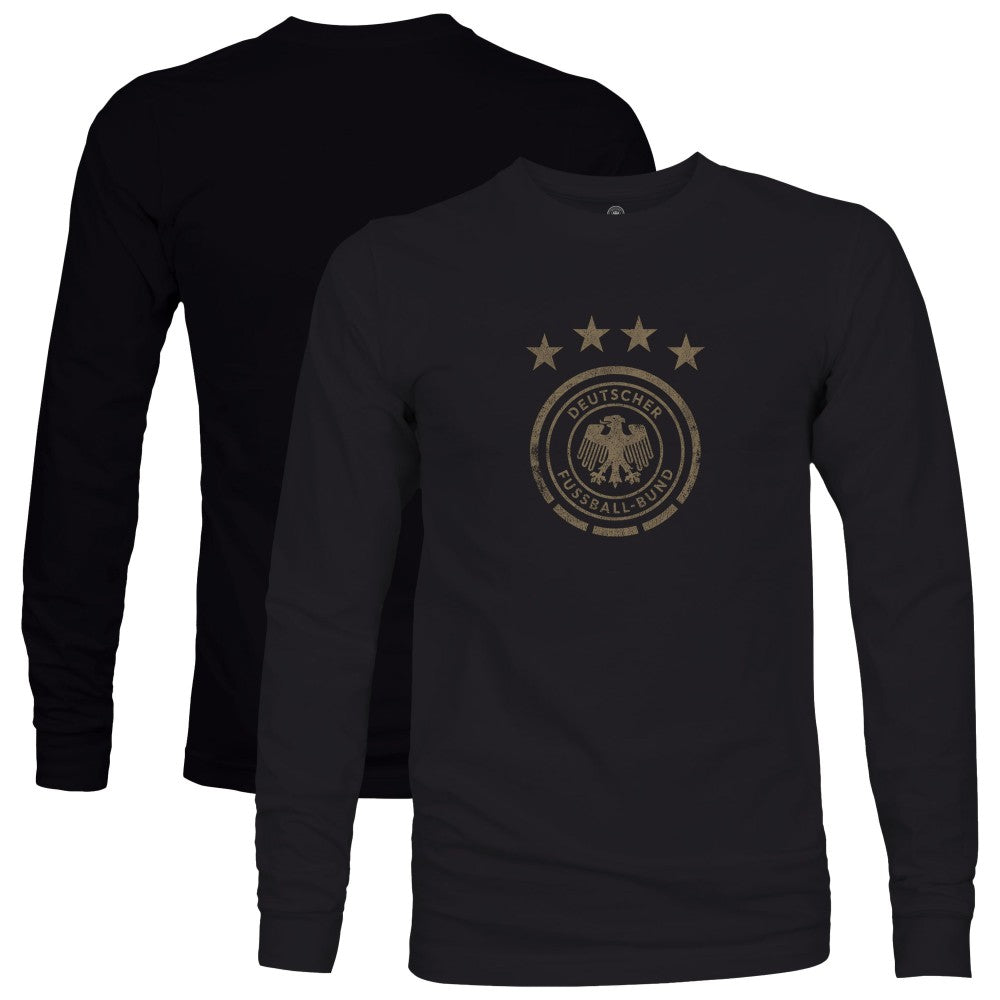 Germany National Team 1863FC Mono Badge Long Sleeve T-Shirt Black - FIFA World CUP