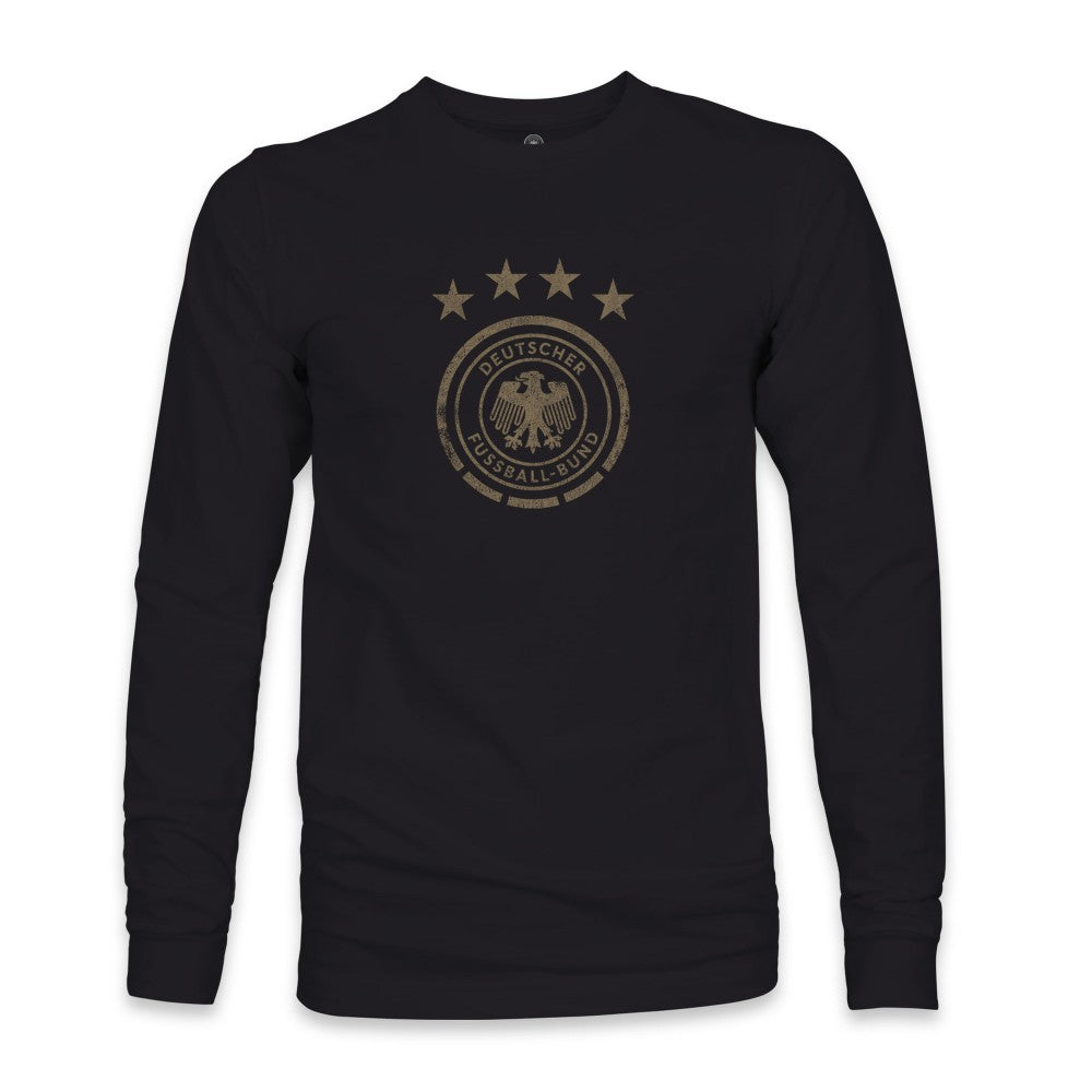 Germany National Team 1863FC Mono Badge Long Sleeve T-Shirt Black - FIFA World CUP
