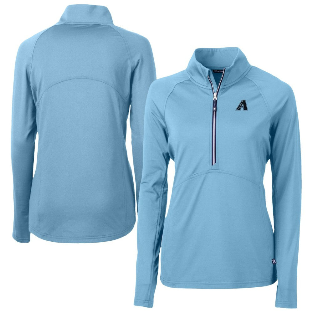 Arizona Diamondbacks Cutter & Buck Women's Raglan Adapt Eco Knit Stretch Recycled Half-Zip Top - MLB