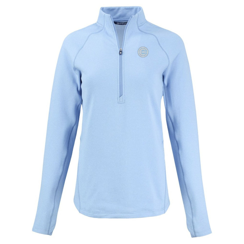 Chicago Cubs Cutter & Buck Women's Peshastin Eco Fleece Recycled Half-Zip Jacket - MLB