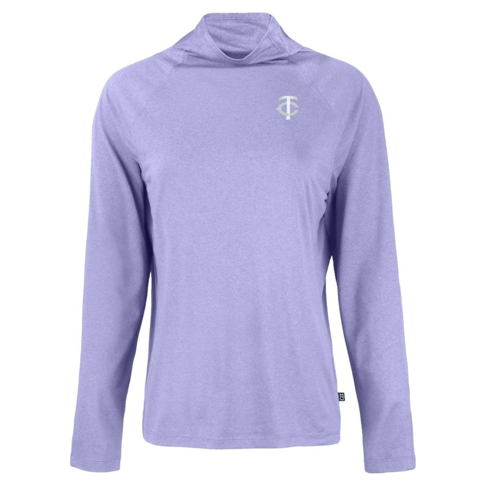 Minnesota Twins Cutter & Buck Women's Coastline Epic Comfort Eco Recycled Funnel Neck Pullover Top - MLB
