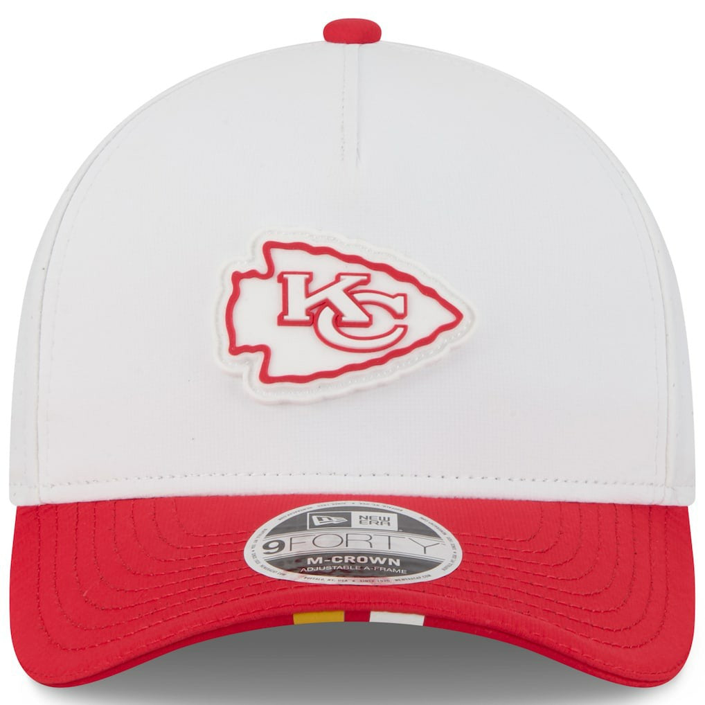 Kansas City Chiefs New Era Youth 2025 NFL Training Camp A-Frame 9FORTY Adjustable Hat White/Red | NFL