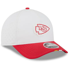 Kansas City Chiefs New Era Youth 2025 NFL Training Camp A-Frame 9FORTY Adjustable Hat White/Red | NFL