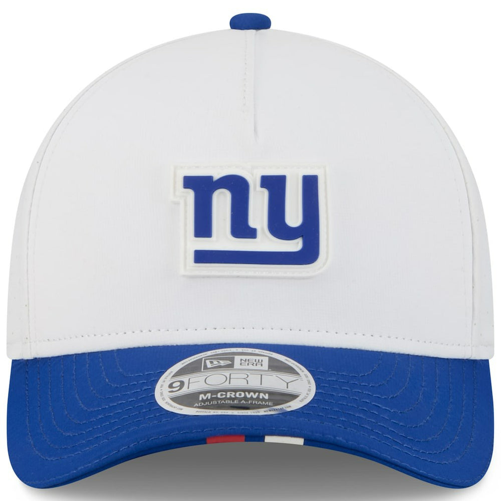 New York Giants New Era Youth 2025 NFL Training Camp A-Frame 9FORTY Adjustable Hat White/Royal | NFL