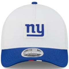 New York Giants New Era Youth 2025 NFL Training Camp A-Frame 9FORTY Adjustable Hat White/Royal | NFL