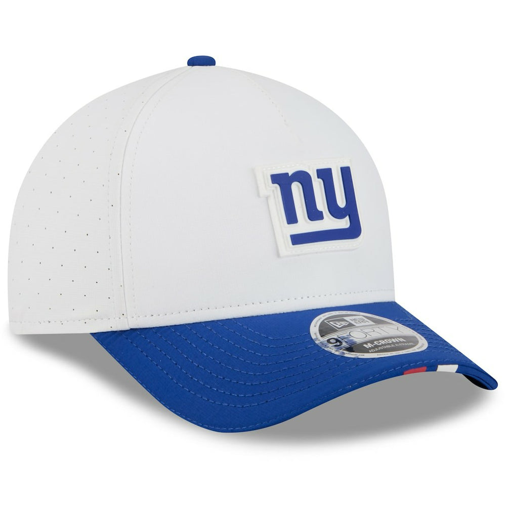 New York Giants New Era Youth 2025 NFL Training Camp A-Frame 9FORTY Adjustable Hat White/Royal | NFL