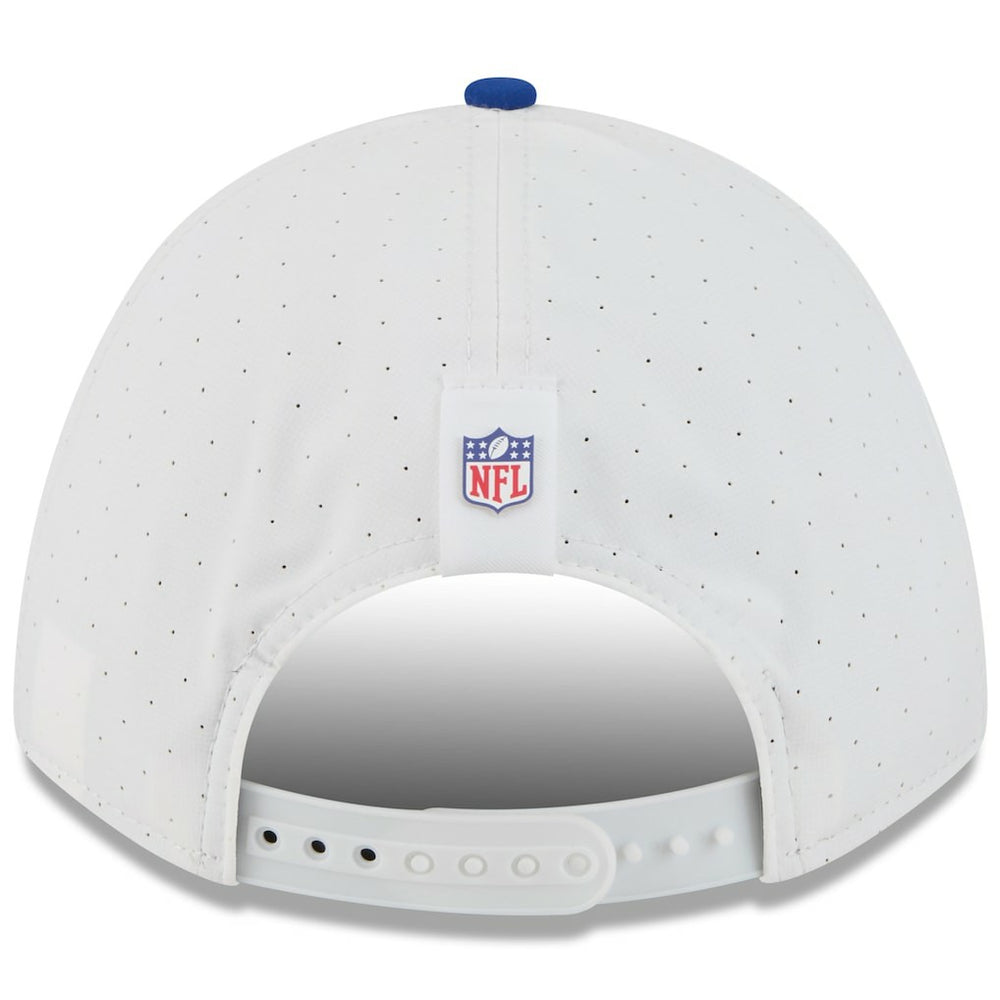 New York Giants New Era Youth 2025 NFL Training Camp A-Frame 9FORTY Adjustable Hat White/Royal | NFL