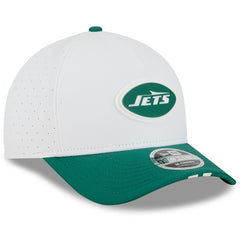 New York Jets New Era Youth 2025 NFL Training Camp A-Frame 9FORTY Adjustable Hat White/Green | NFL