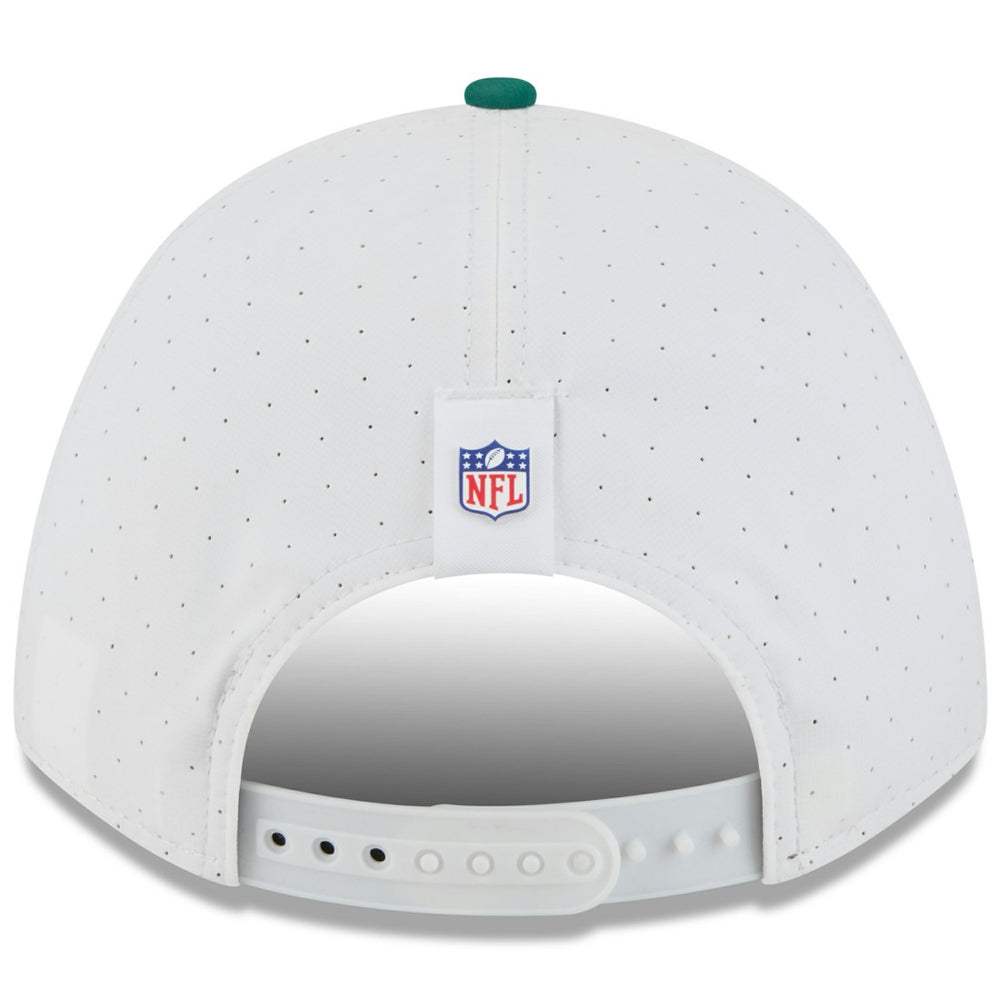 New York Jets New Era Youth 2025 NFL Training Camp A-Frame 9FORTY Adjustable Hat White/Green | NFL