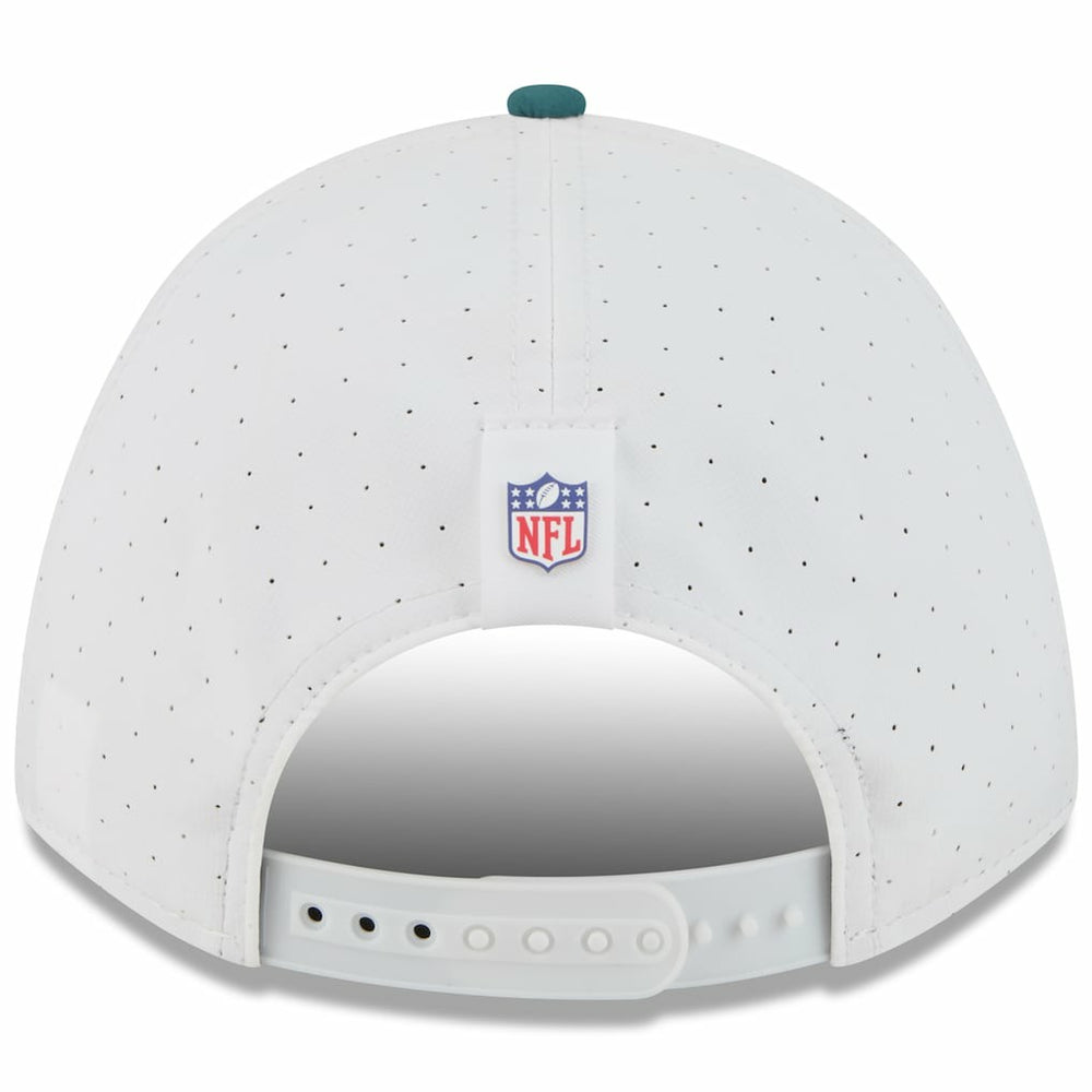 Philadelphia Eagles New Era Youth 2025 NFL Training Camp A-Frame 9FORTY Adjustable Hat White/Midnight Green | NFL