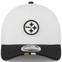 Pittsburgh Steelers New Era Youth 2025 NFL Training Camp A-Frame 9FORTY Adjustable Hat White/Black | NFL