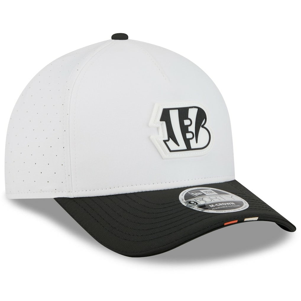 Cincinnati Bengals New Era Preschool 2025 NFL Training Camp A-Frame 9FORTY Adjustable Hat White/Black | NFL