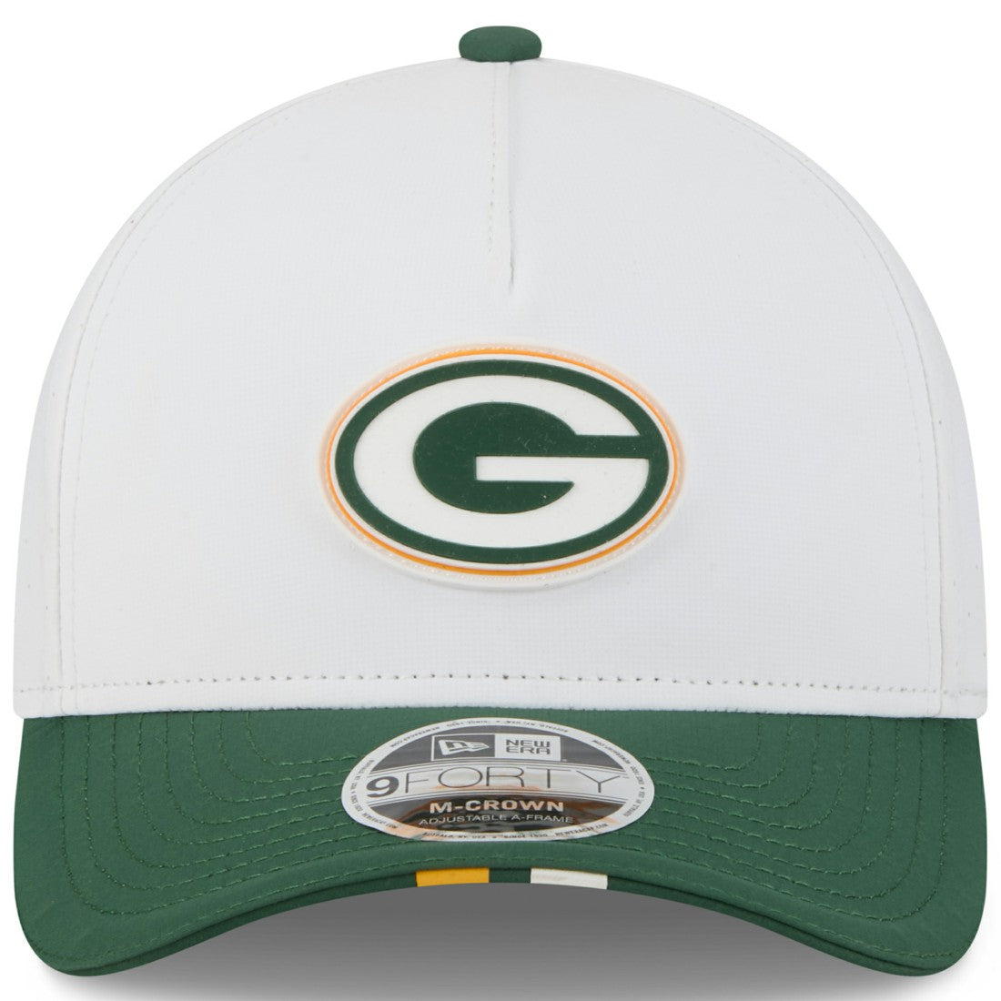 Green Bay Packers New Era Youth 2025 NFL Training Camp A-Frame 9FORTY Adjustable Hat White/Green | NFL