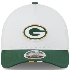 Green Bay Packers New Era Youth 2025 NFL Training Camp A-Frame 9FORTY Adjustable Hat White/Green | NFL