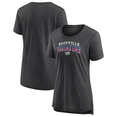 Nashville Predators Women's Proud Tri-Blend T-Shirt - Gray - NHL