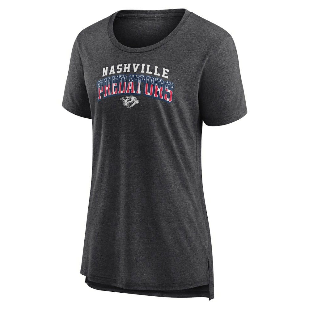 Nashville Predators Women's Proud Tri-Blend T-Shirt - Gray - NHL