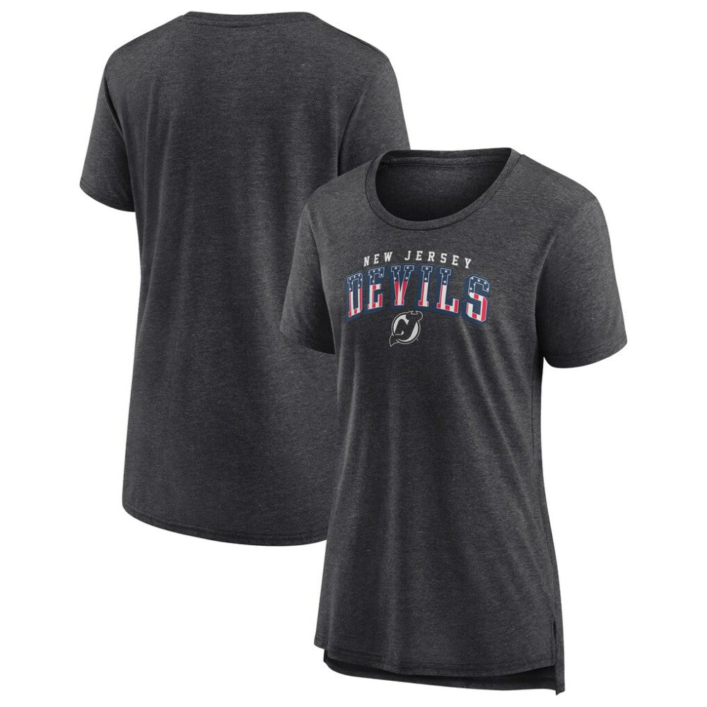 New Jersey Devils Women's Proud Tri-Blend T-Shirt - Gray - NHL